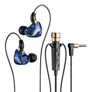Wired In-Ear Gaming Headset 3.5mm/Type-C with Microphone for Sports & Monitoring